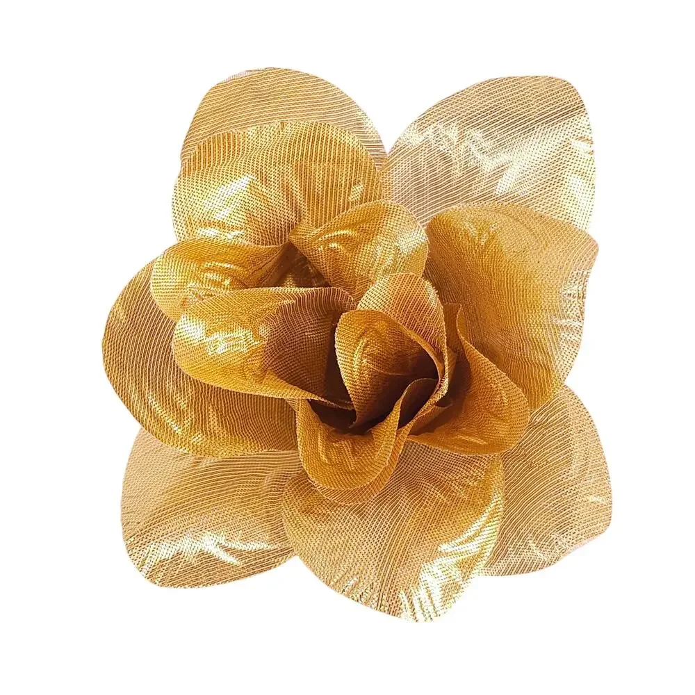 Gold Metallic Silk Roses 3